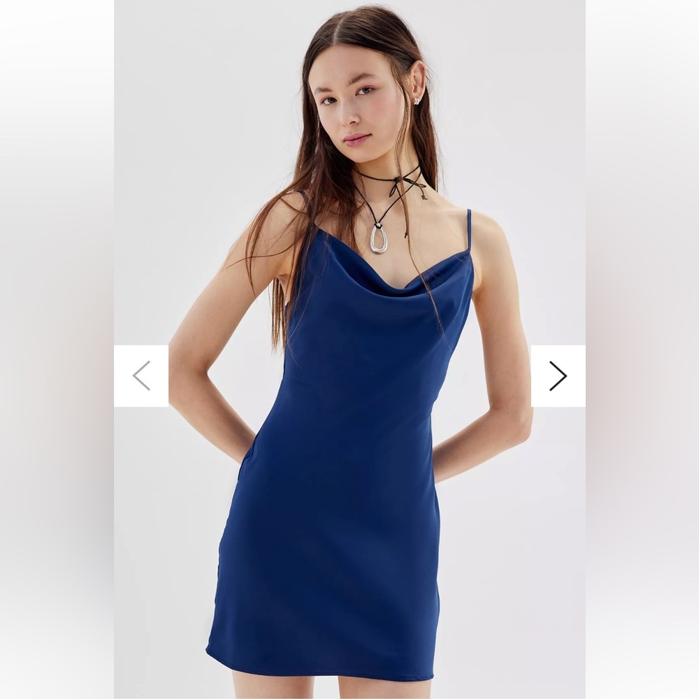 UO Mallory Cowl Neck Slip Dress